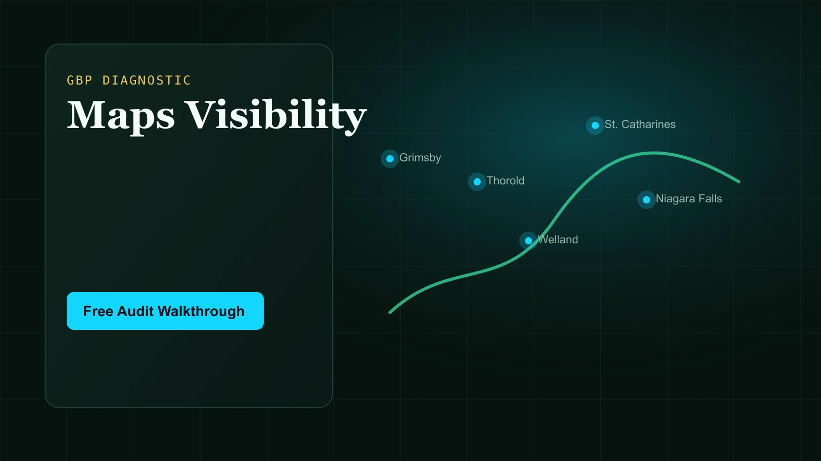 Google Maps visibility diagnostic for Niagara service areas